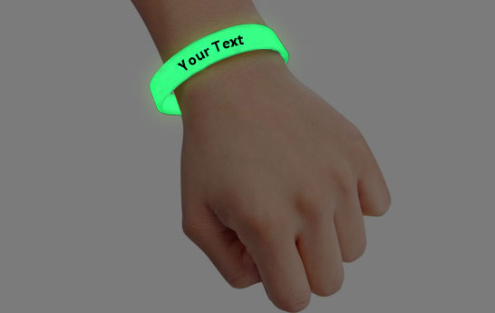 Get Custom Printed Glow In The Dark Wristbands & Bracelets